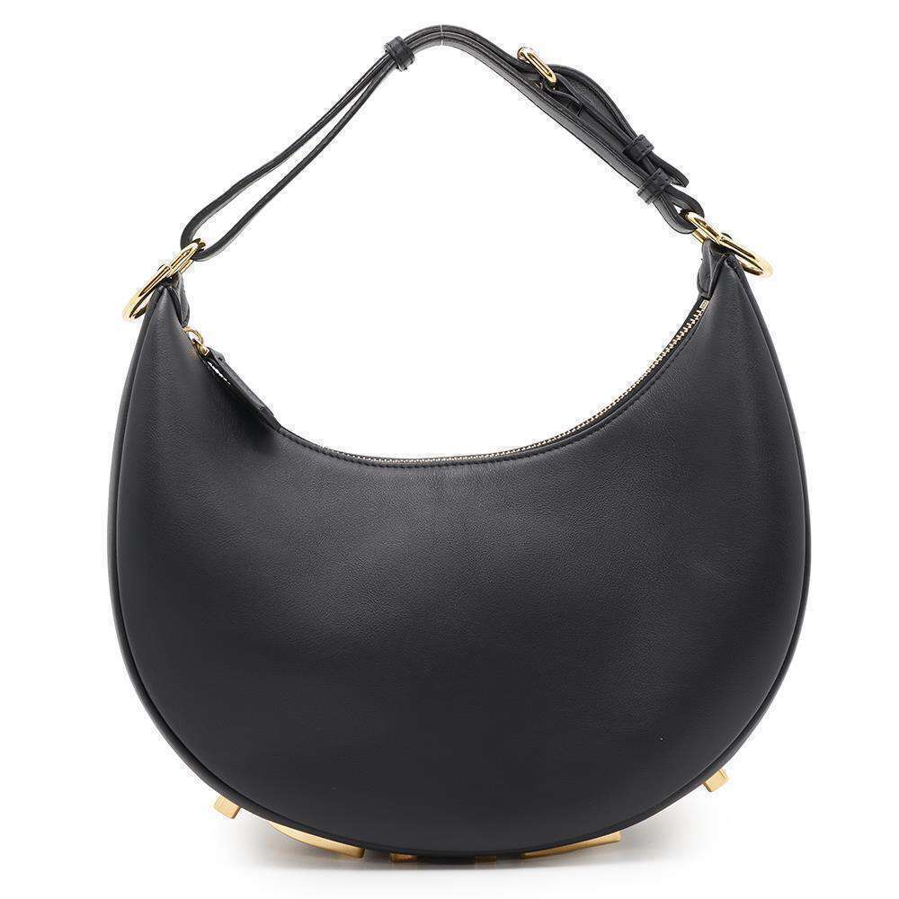 Fendi Shoulder Bag FendiGraphy Calf Leather One Black